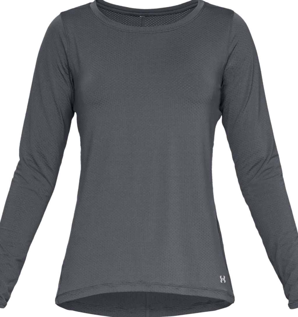 Under Armour HeatGear Armour Long Sleeve - pitch gray light heather/metallic silve