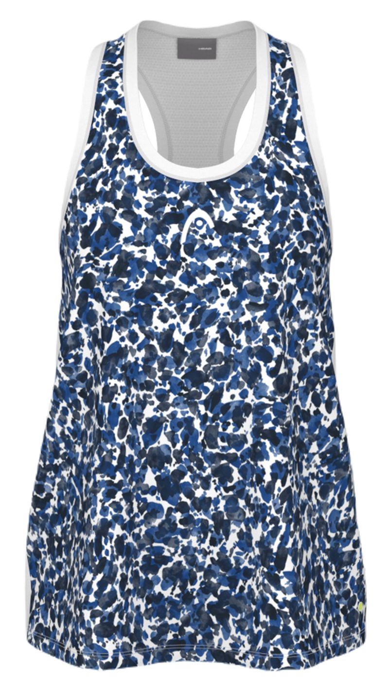 Head Girls Vision Agility Tank Top - print vision/royal blue