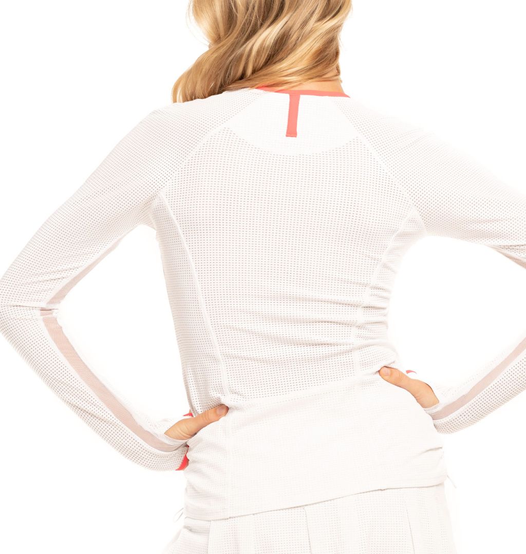 Lucky in Love Core Whites Raglan Zip L/S