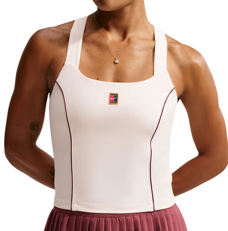 Damski top Nike Court Dri-Fit Tank - chalk