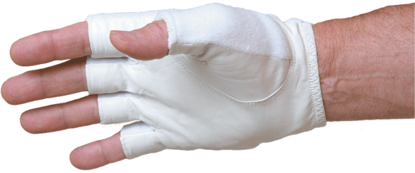 Tourna Unique Half Finger Mens Glove Left - white