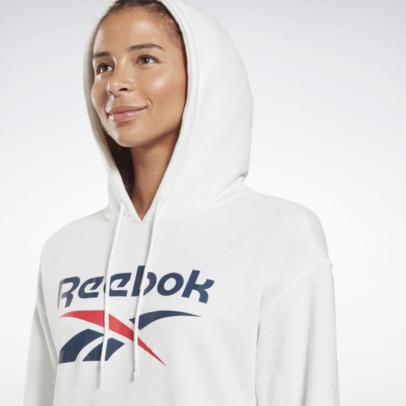 Reebok Identity Logo French Terry Hoodie W - white