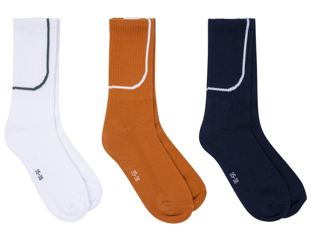 Roland Garros Logo 3P - white/navy/clay