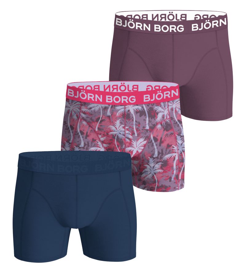 Björn Borg Cotton Stretch Boxer 3P - pink/multicolor Björn Borg Cotton Stretch Boxer 3P - pink/multicolor