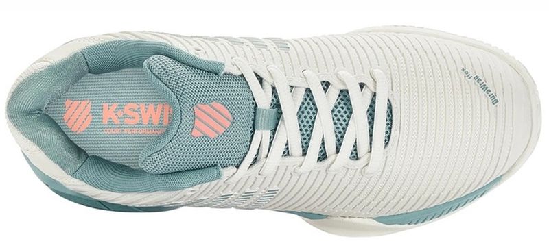 86614-143-a K-Swiss Hypercourt Express 2 HB JR - blanc de blanc/nile blue/desert flower