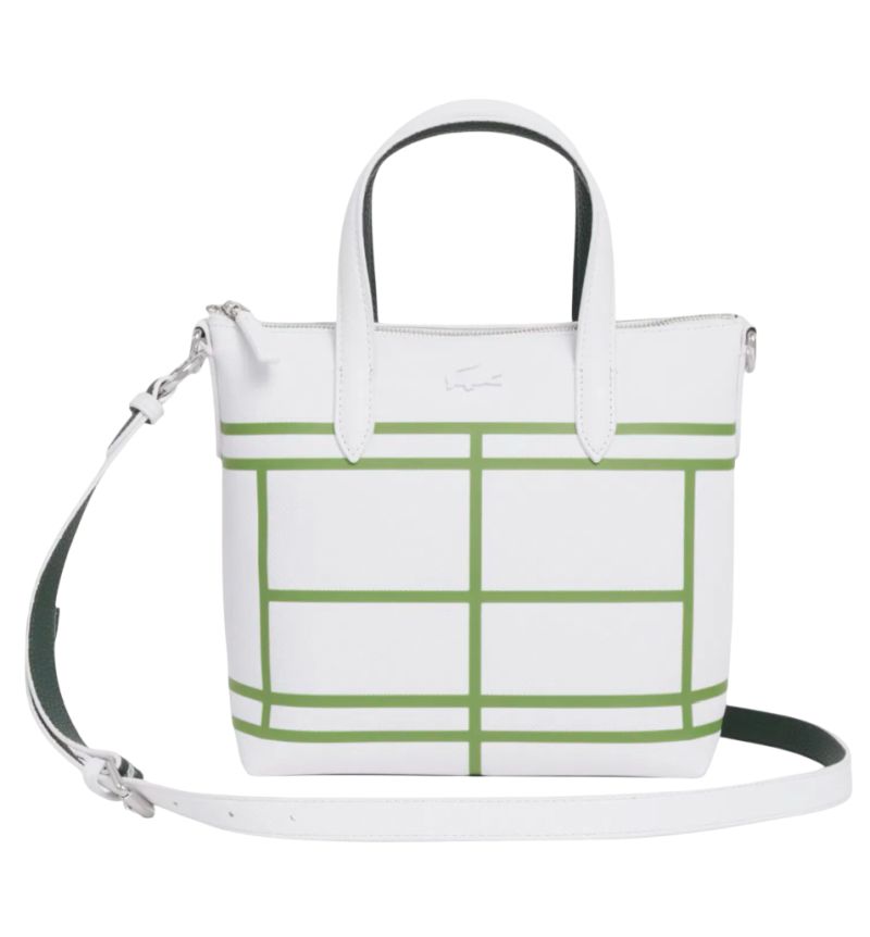 Lacoste Mini Anna Reversible Zipped Tote - white