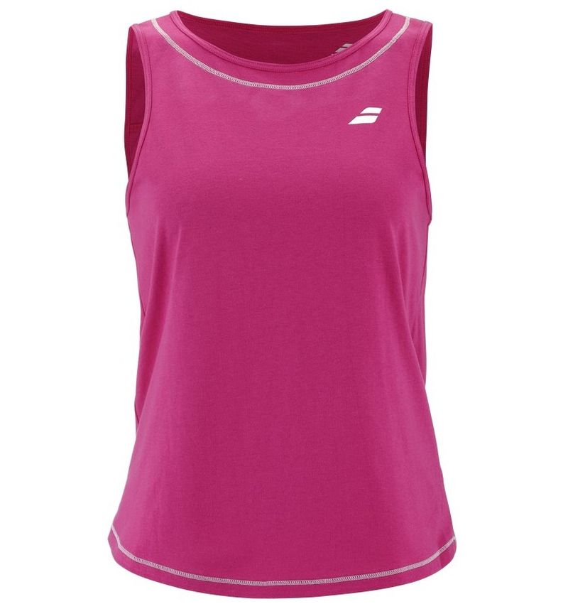 Babolat Exercise Cotton Tank - peacock pink