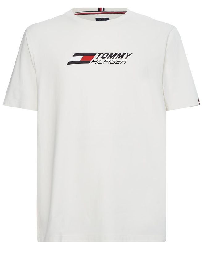 Tommy Hilfiger Essentials Big Logo Short Sleeve Tee - ivory Tommy Hilfiger Essentials Big Logo Short Sleeve Tee - ivory