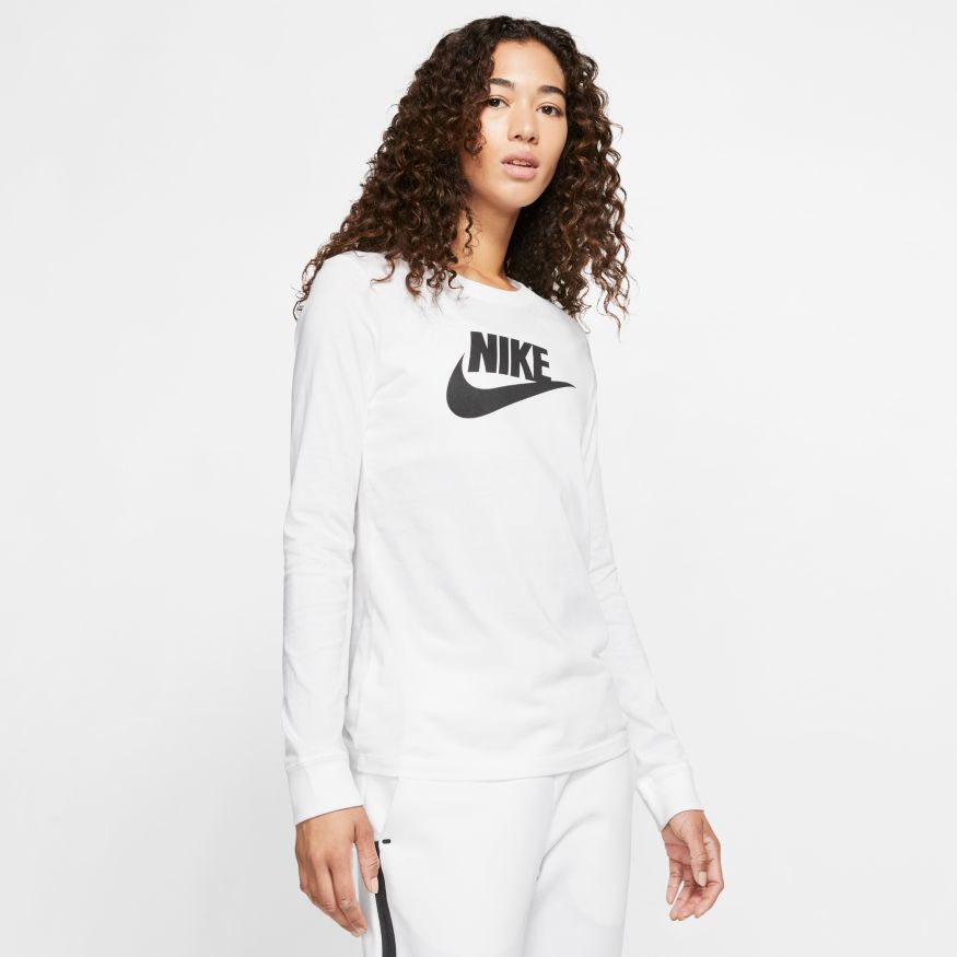 Nike Swoosh Essential LS Icon Ftr - white/black