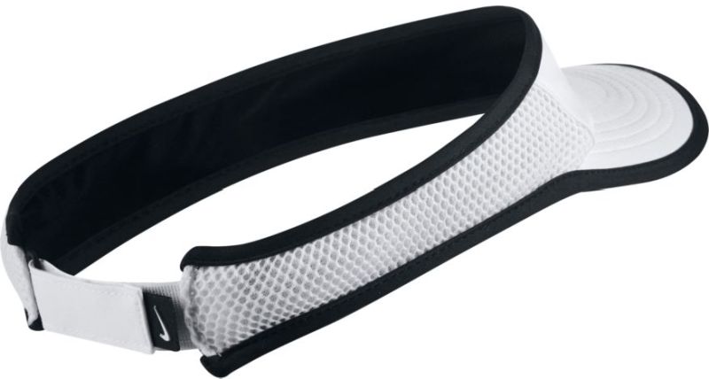 Nike Aerobill Feather Light Visor - white/black