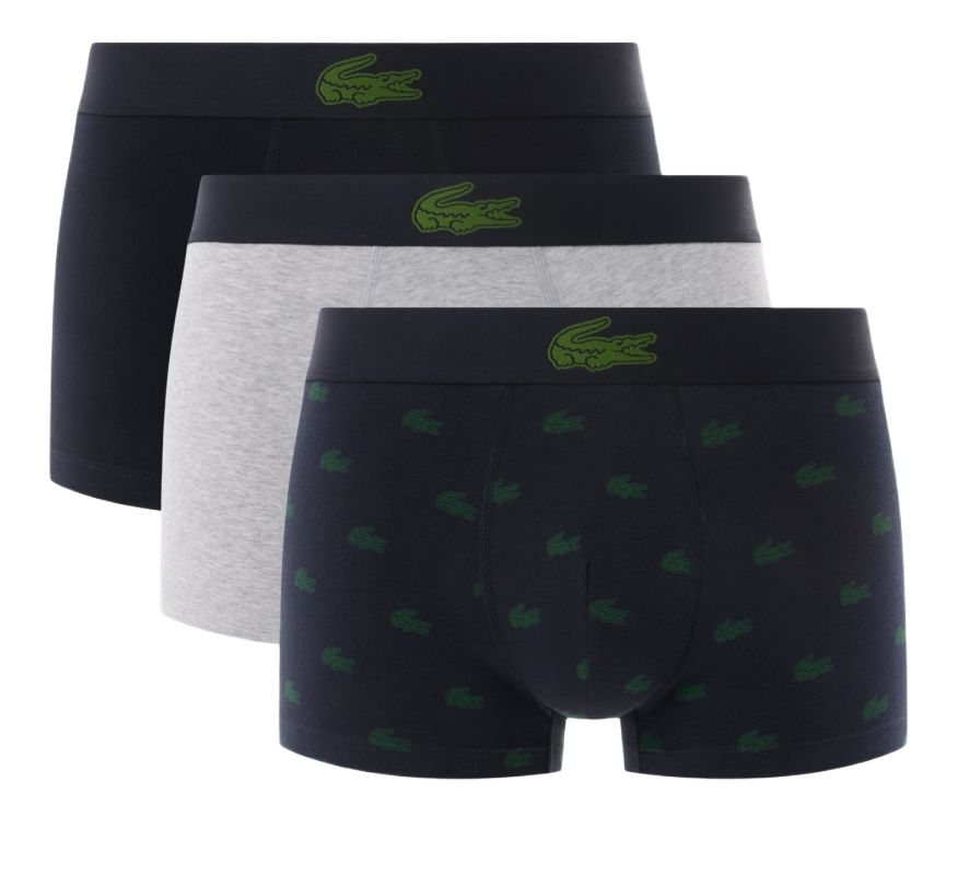 Lacoste Crocodile Print Trunks 3P - multicolor