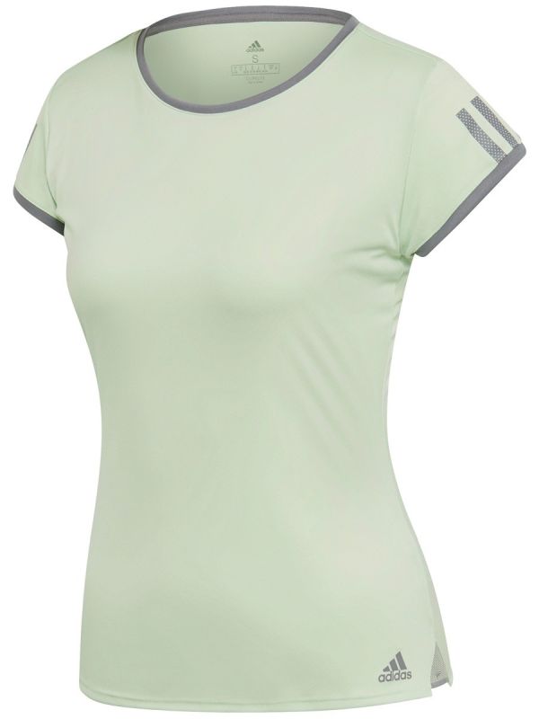 adidas-club-women-3-stripes-tee-glow-green-1 Adidas Club Women 3 Stripes Tee - glow green