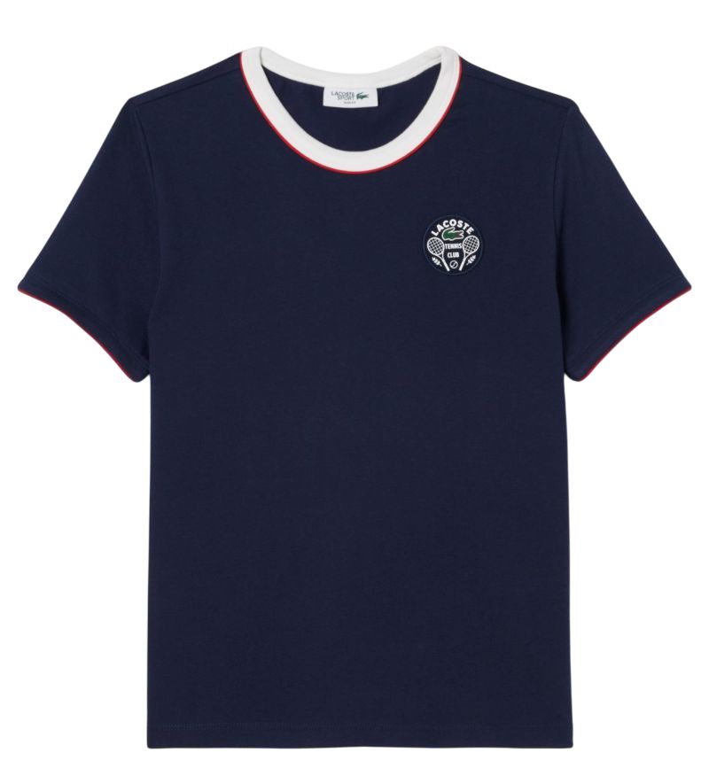 Lacoste Ultra Dry Tennis Heritage Badge - navy blue/white Lacoste Ultra Dry Tennis Heritage Badge - navy blue/white