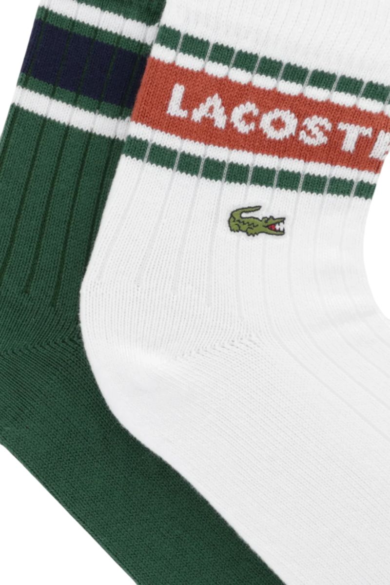 Lacoste Ribbed Cotton 2P - green/white/navy blue