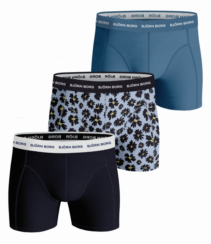 Björn Borg Shorts Sammy BB Fourflower 3P - skyway