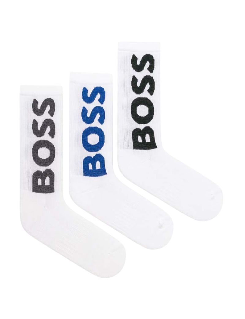 BOSS Ribbed Logo 3P - white/black/blue