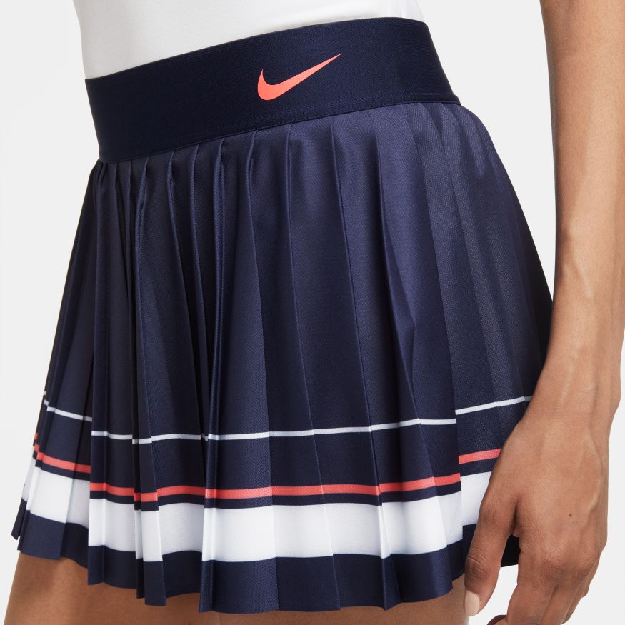 Nike Court Maria Skirt W - blackened blue/white/laser crimson