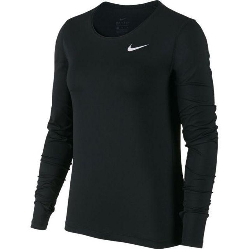 Nike Pro All Over LS Mesh Top - black/white