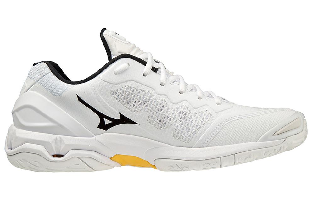 Mizuno Wave Stealth V - white/black/lemon chrome