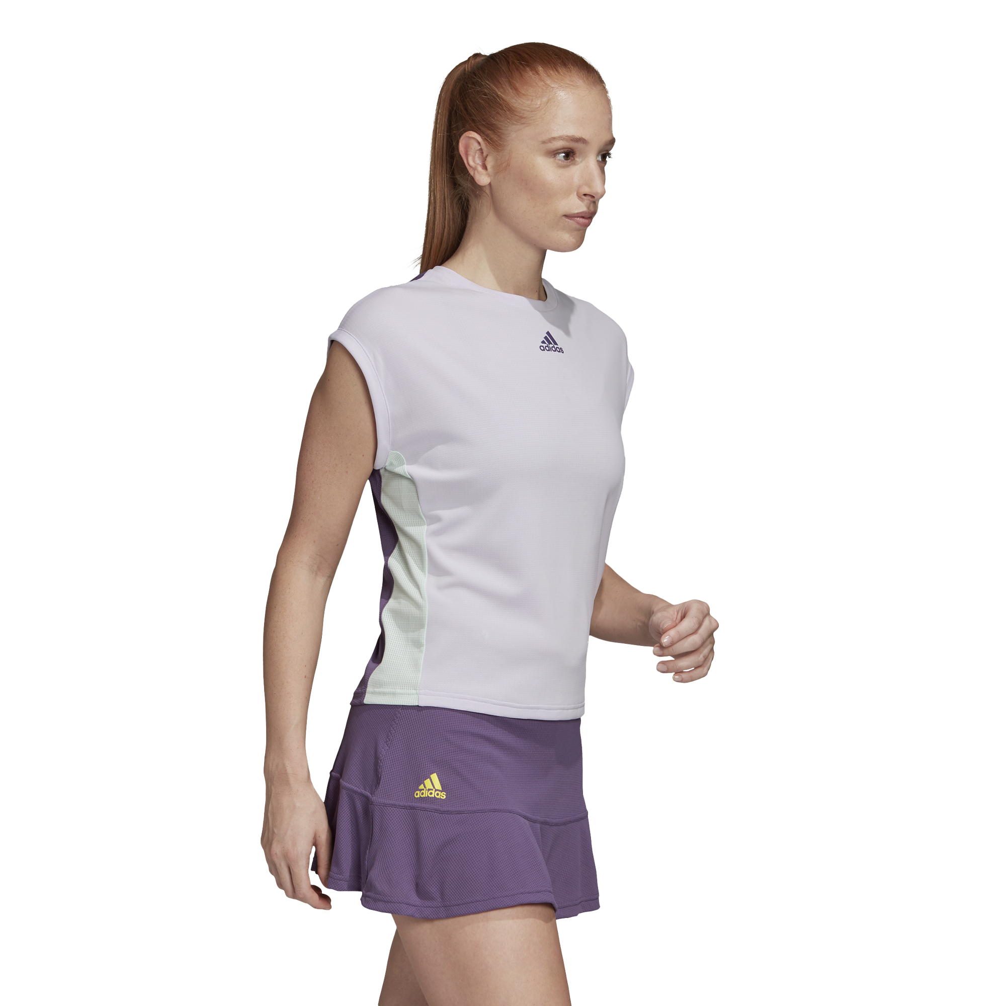 Adidas Women Tee Heat Ready - purple tint/tech purple