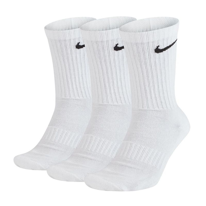 Nike Everyday Cotton Cushioned Crew - 3 par/white/black