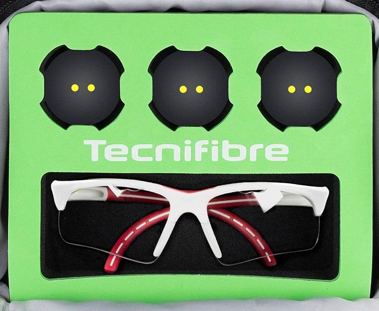Tecnifibre Squash Green 12R - white/black/green