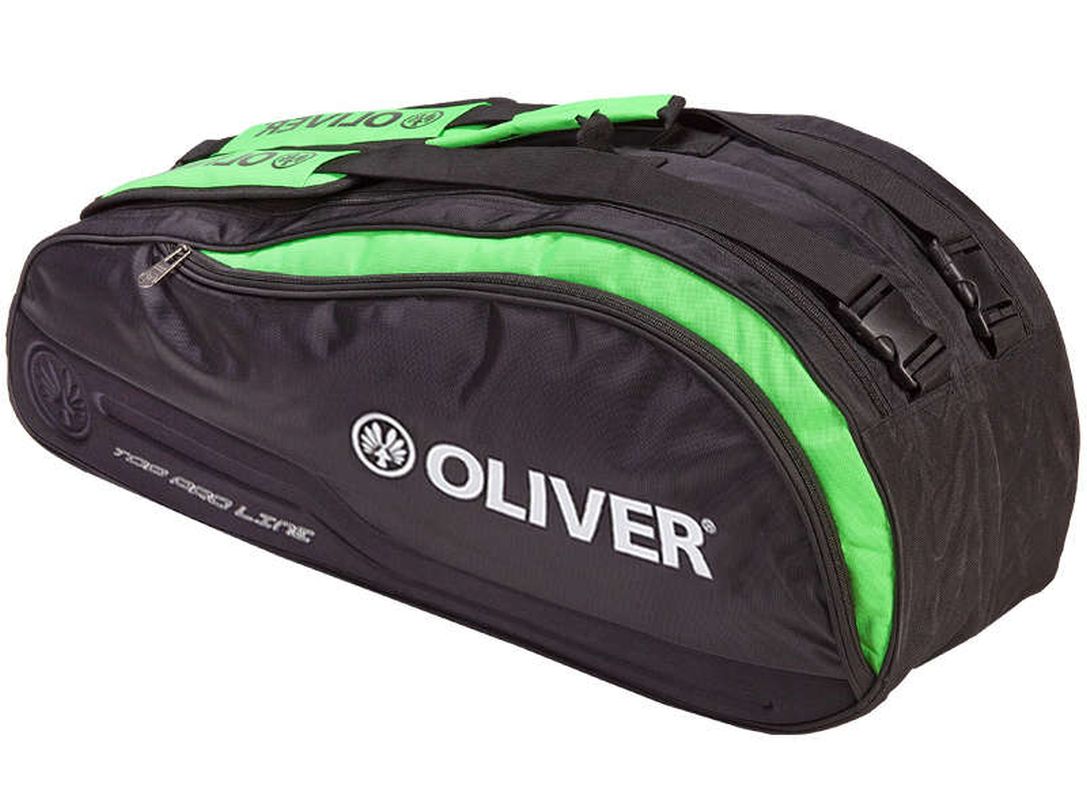 Olivier Top Pro Line Racketbag 6R - black/green Olivier Top Pro Line Racketbag 6R - black/green