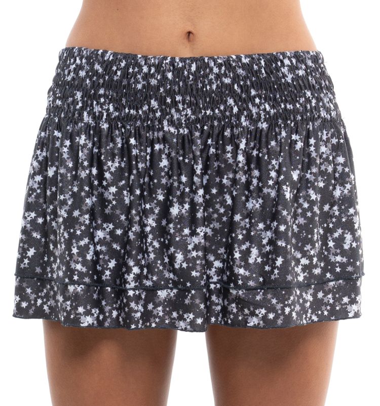 Lucky in Love Novelty Print Full of Love Smocked Skirt Women