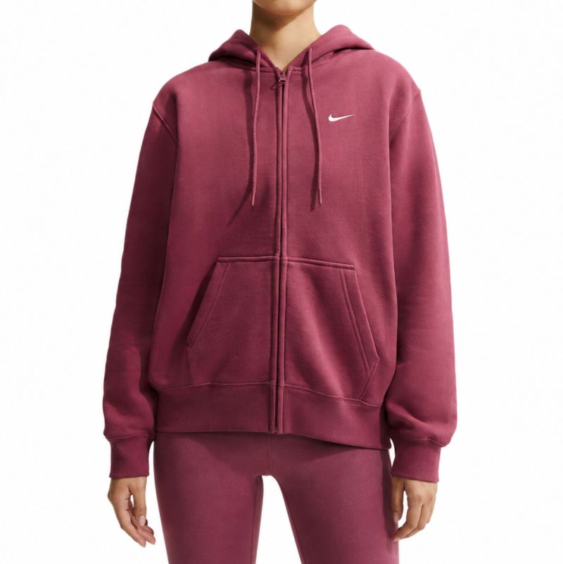 Damska bluza tenisowa Nike Studio Fleece Medium Weight Full Zip - pink smoke/sail