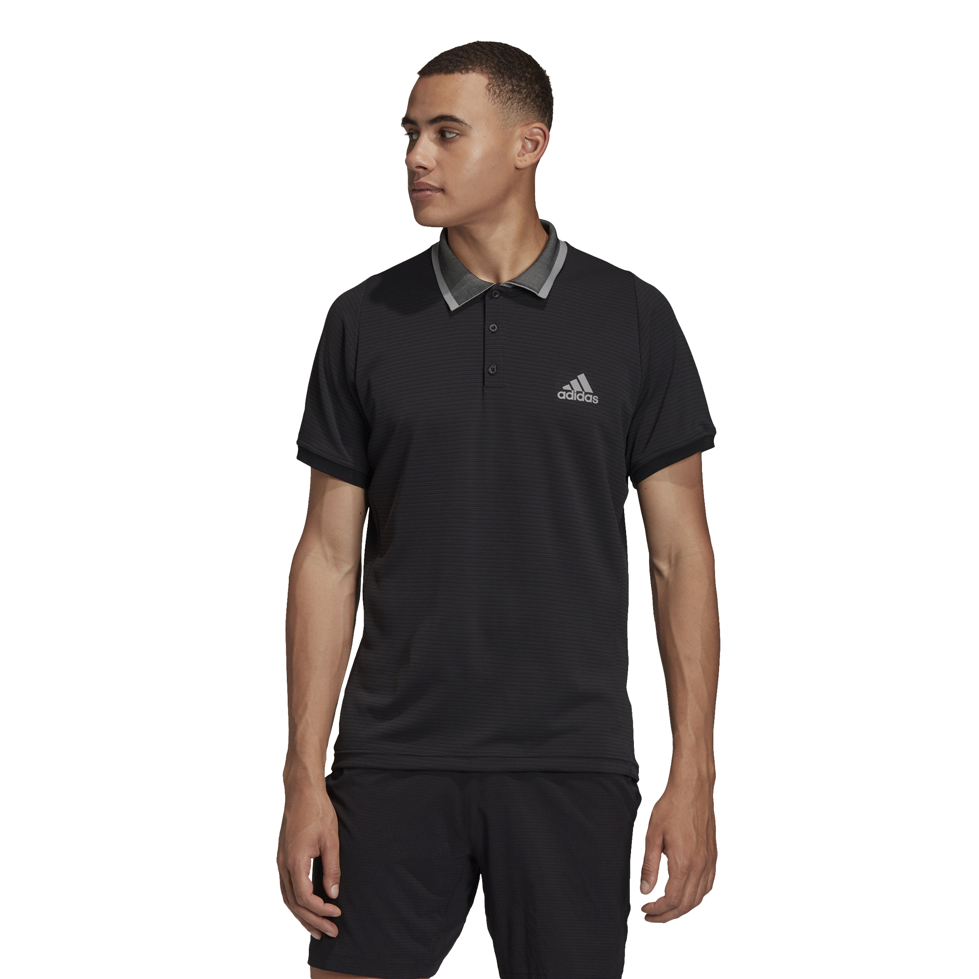 Adidas M T Freelift Polo - black/grey three