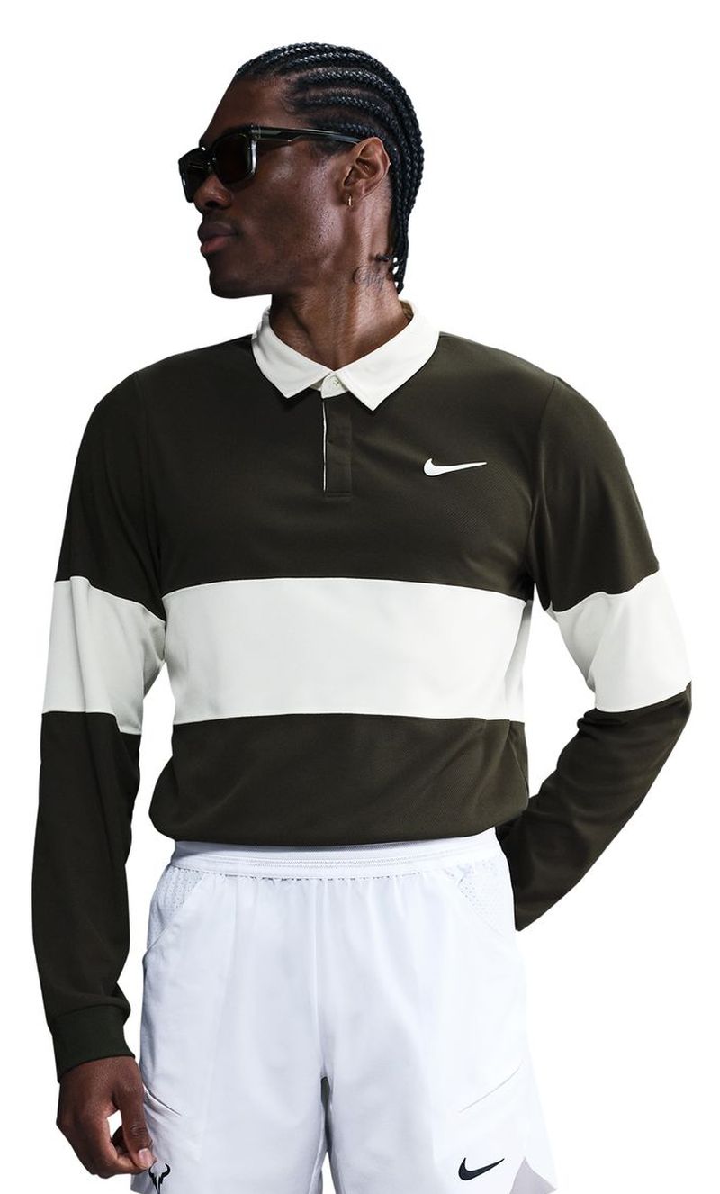 Nike Court RG Dri-FIT Advantage Slam Long Sleeve Tennis - sequoia/pale ivory/white 