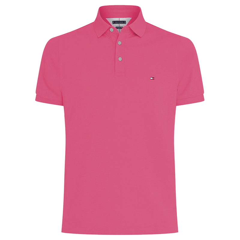 MW0MW17771-XIX-1 Tommy Hilfiger Core 1985 Slim Polo - deep crimson fruit