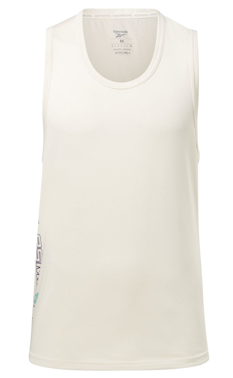 Reebok Les Mills Activchill+Dreamblend Tank - classic white
