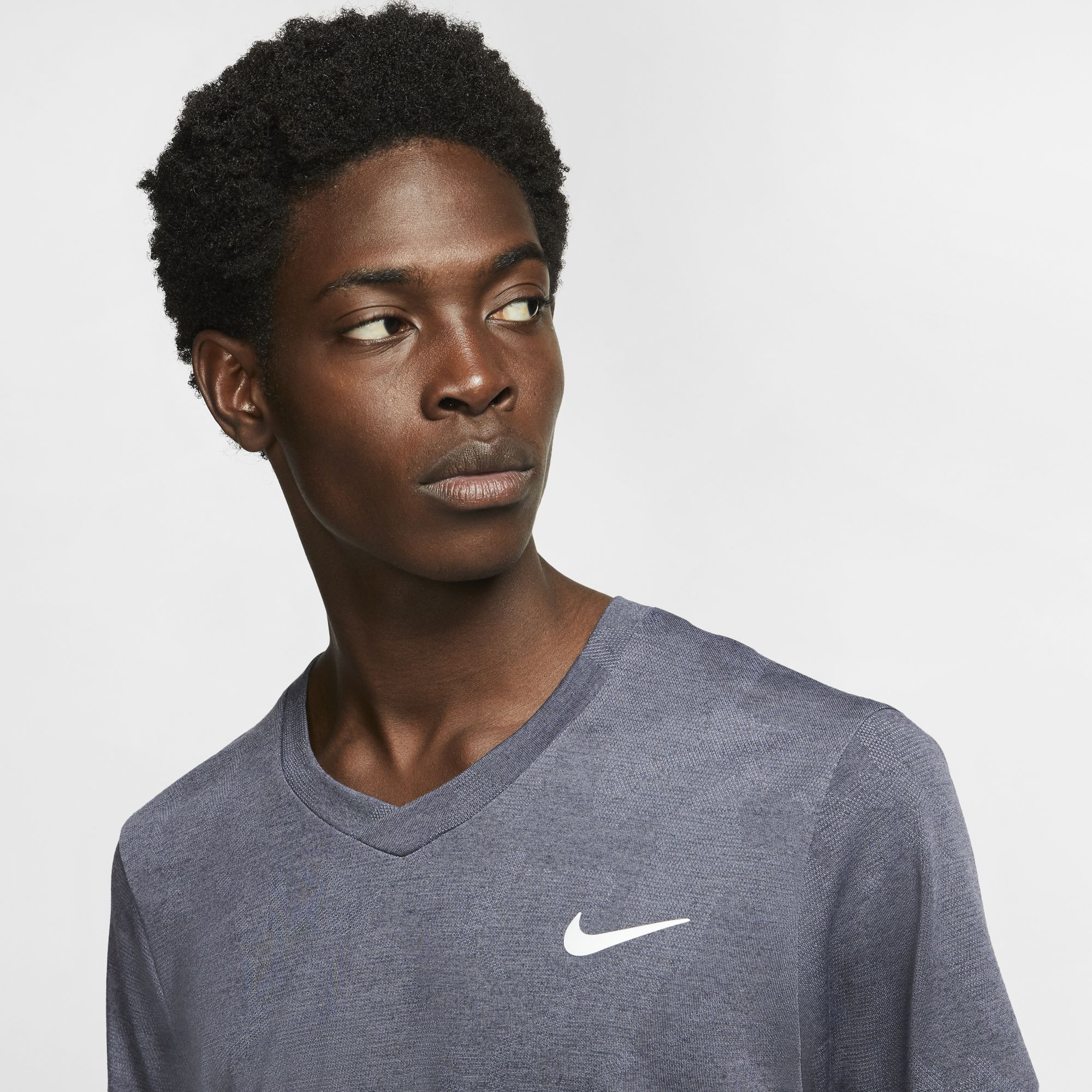 Nike Court Dry Challenger Top SS - gridiron/white