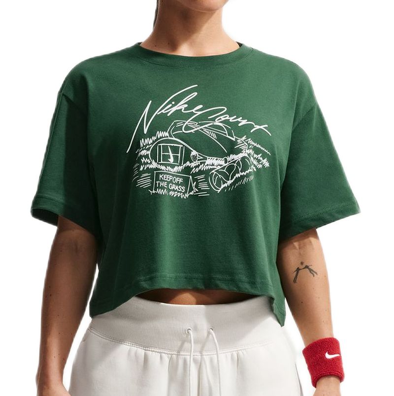Nike Tennis Slam Crop - gorge green
