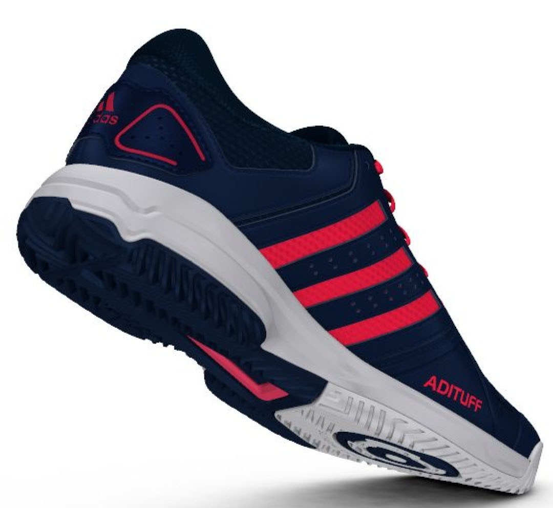 Adidas Barricade Club xJ - tech steel/flash red