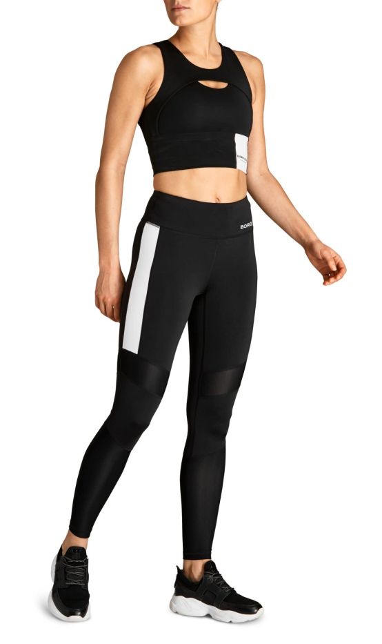 Björn Borg Overlap Crop Top W STHLM - black beauty