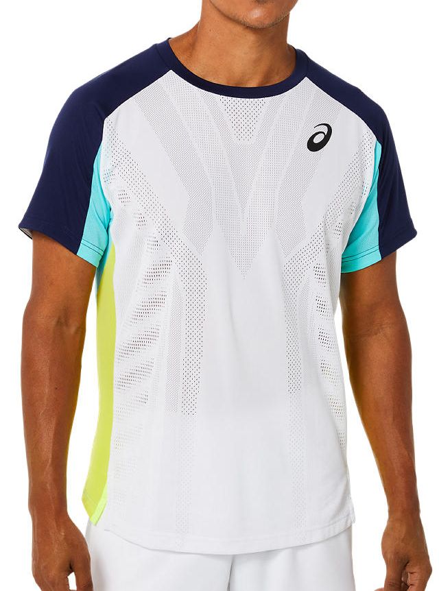 Asics Men Match Actibreeze Short Sleeved Top - brilliant white/ice mint