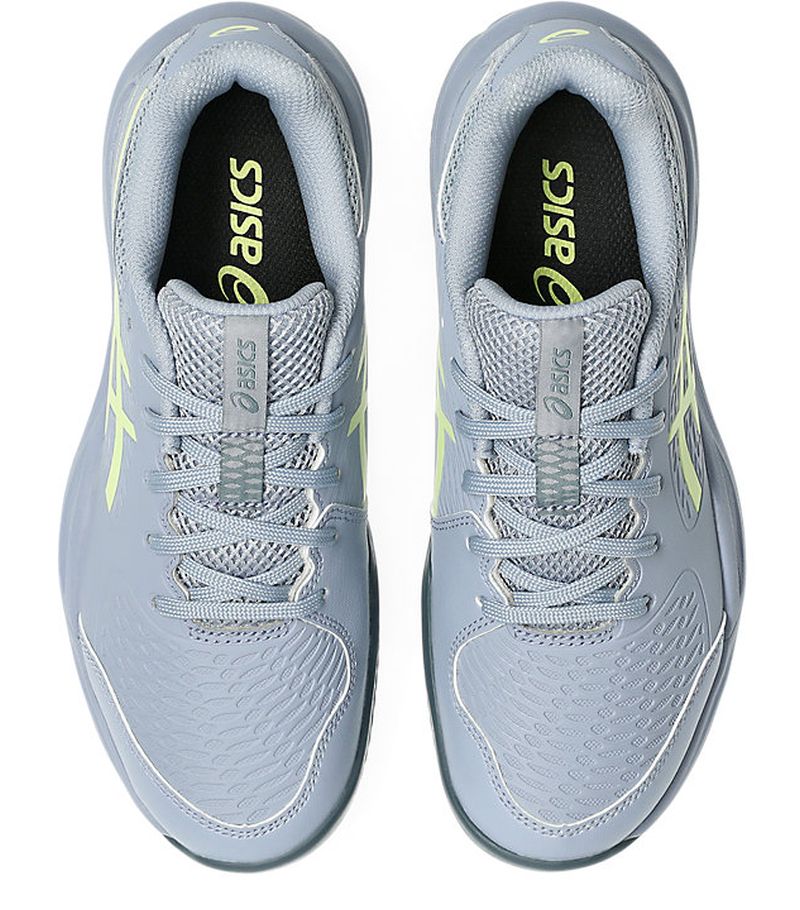 Asics Gel-Resolution X GS Clay - grey blue/pistachio